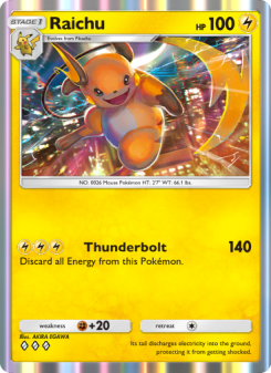 Raichu - pokemon TCG Card