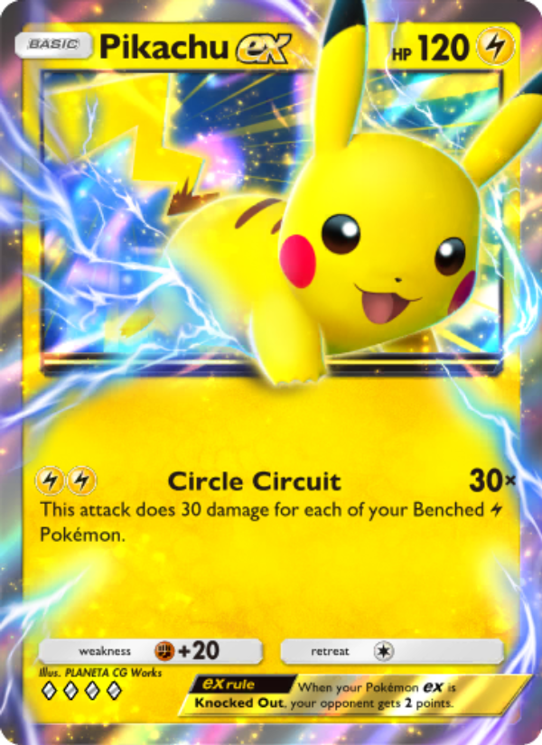 Pikachu ex - Pokémon TCG Card