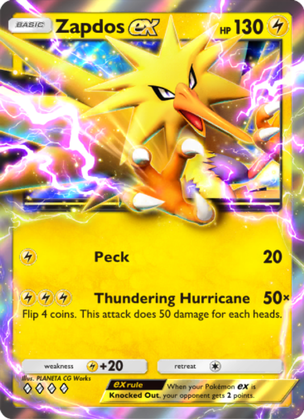 Zapdos ex - Pokémon TCG Card