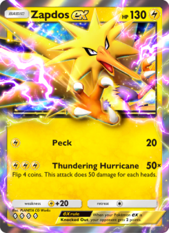 Zapdos ex - pokemon TCG Card