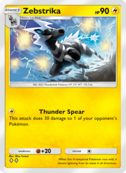 Zebstrika - pokemon TCG Card