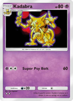 Kadabra - pokemon TCG Card