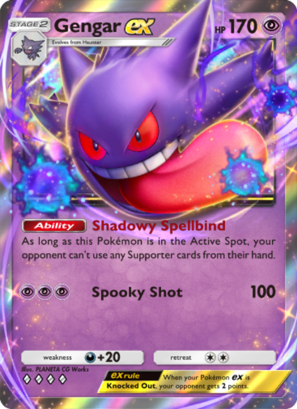 Gengar ex - Pokémon TCG Card