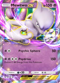 Mewtwo ex - pokemon TCG Card