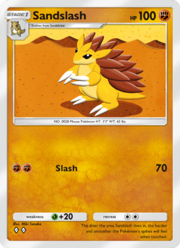 Sandslash - Pokémon TCG Card