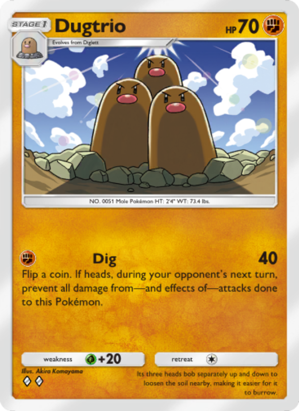 Dugtrio - Pokémon TCG Card