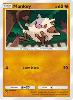 Mankey - pokemon TCG Card