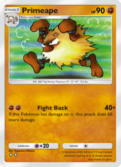 Primeape - pokemon TCG Card