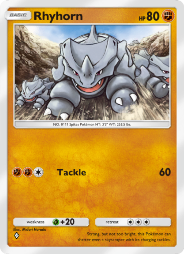 Rhyhorn - Pokémon TCG Card