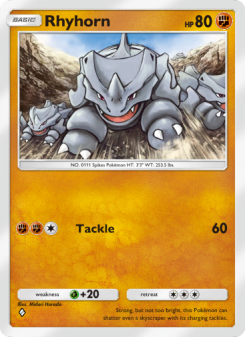 Rhyhorn - pokemon TCG Card