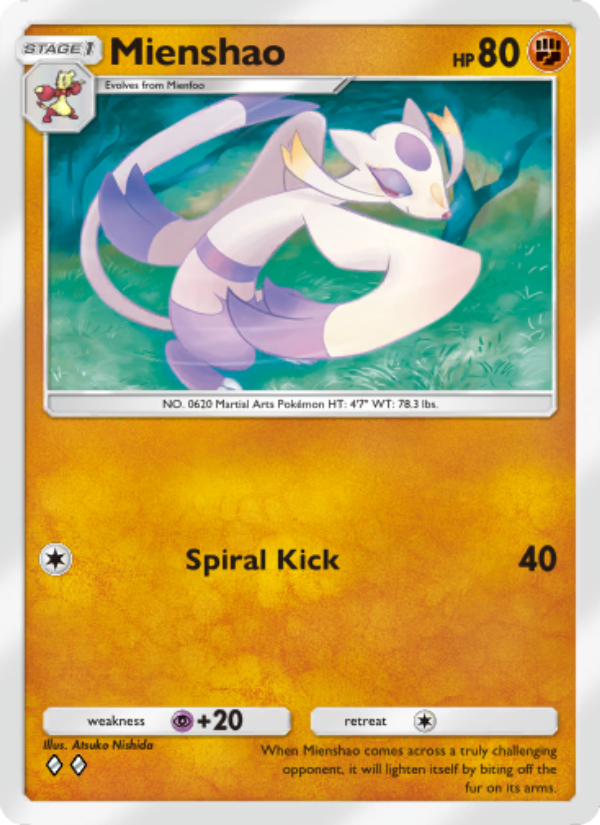 Mienshao - Pokémon TCG Card