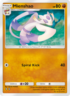 Mienshao - pokemon TCG Card
