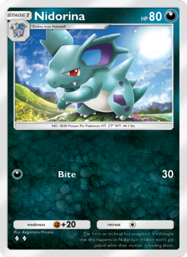 Nidorina - Pokémon TCG Card