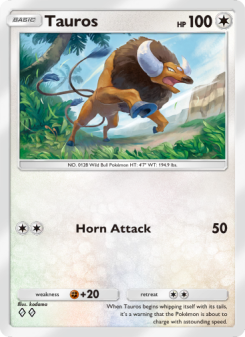 Tauros - pokemon TCG Card