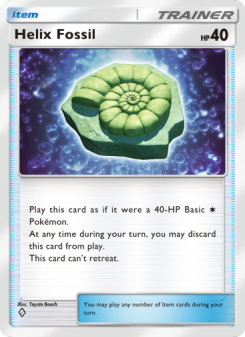 Helix Fossil - pokemon TCG Card