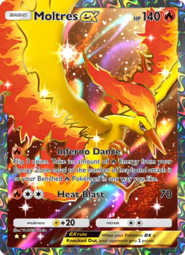 Moltres ex - Pokémon TCG Card