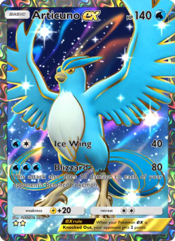 Articuno ex - Pokémon TCG Card