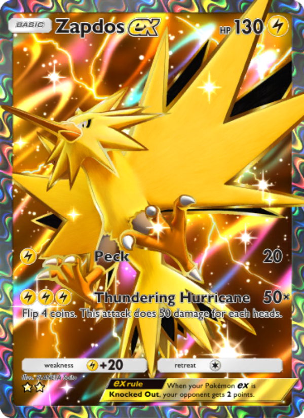 Zapdos ex - Pokémon TCG Card