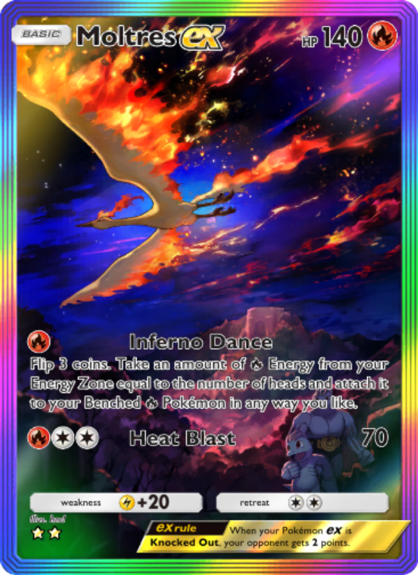 Moltres ex - Pokémon TCG Card