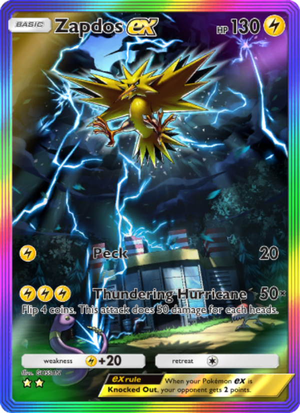 Zapdos ex - Pokémon TCG Card