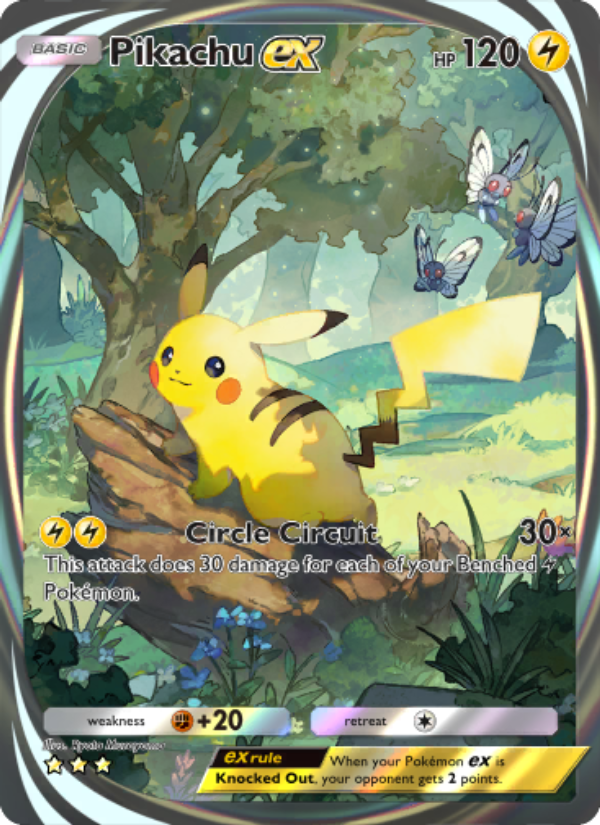 Pikachu ex - Pokémon TCG Card
