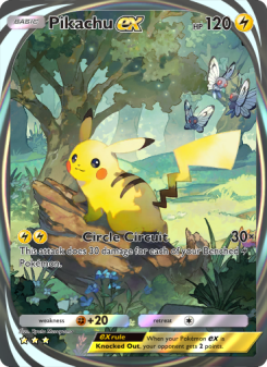 Pikachu ex - pokemon TCG Card