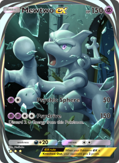 Mewtwo ex - pokemon TCG Card