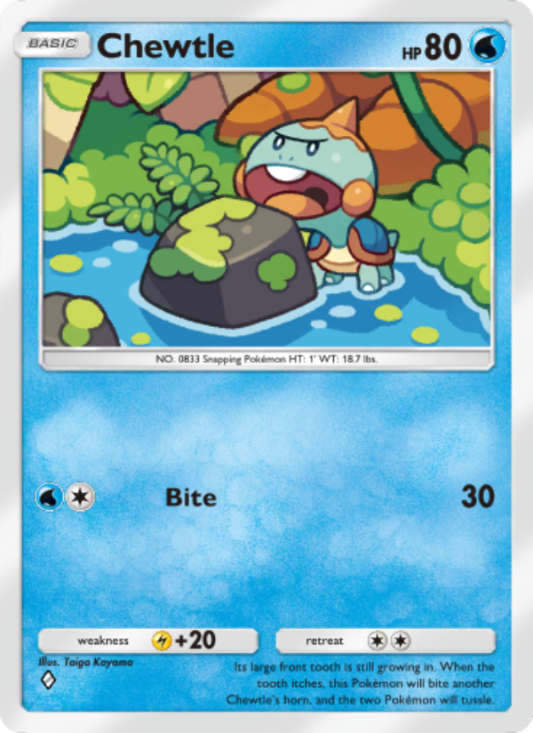 Chewtle - Pokémon TCG Card
