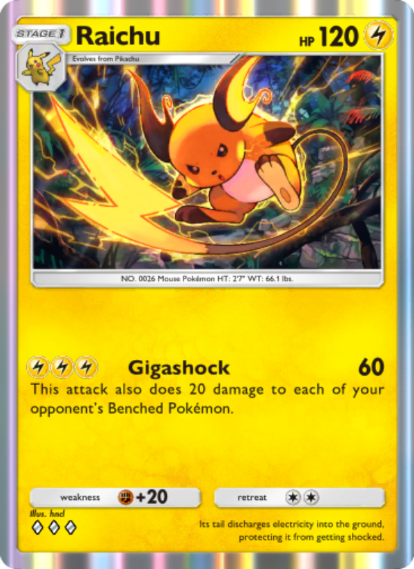 Raichu - Pokémon TCG Card