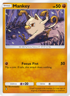 Mankey - pokemon TCG Card