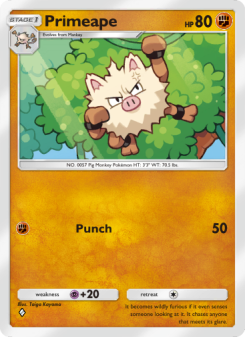Primeape - pokemon TCG Card