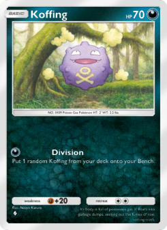 Koffing - pokemon TCG Card