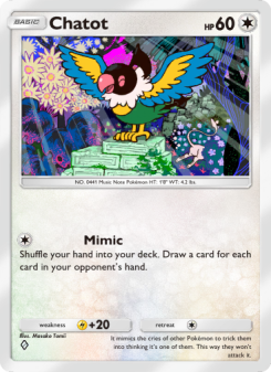 Chatot - pokemon TCG Card