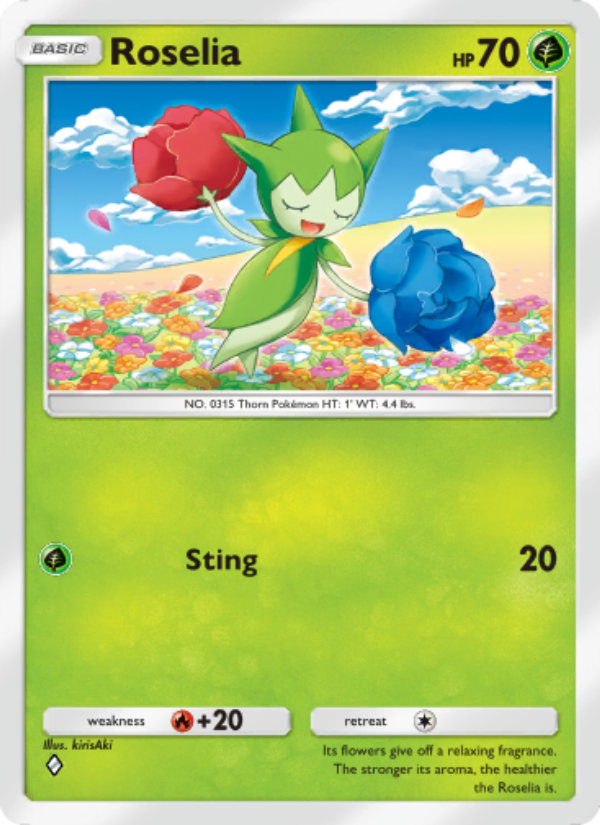Roselia - Pokémon TCG Card