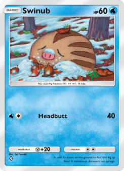 Swinub - pokemon TCG Card