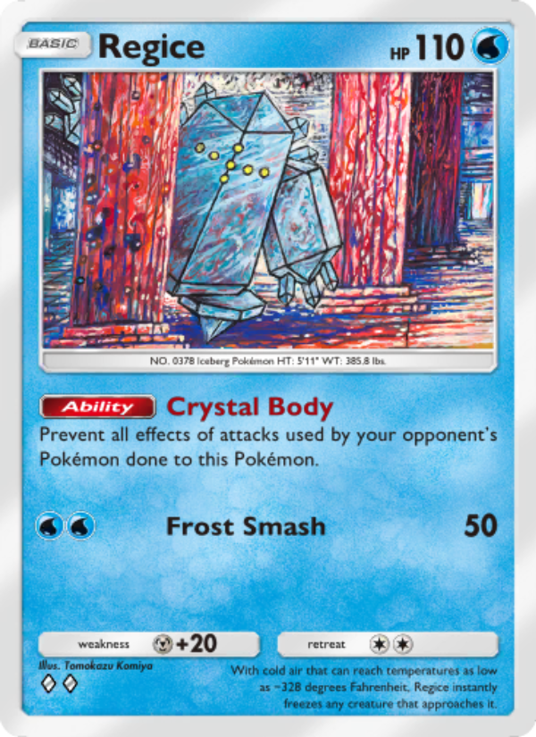 Regice - Pokémon TCG Card