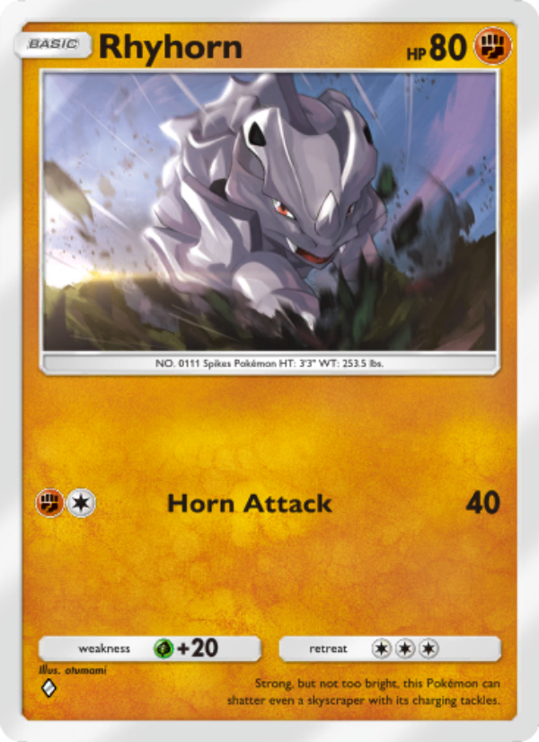 Rhyhorn - Pokémon TCG Card