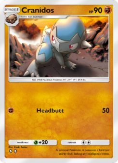 Cranidos - pokemon TCG Card