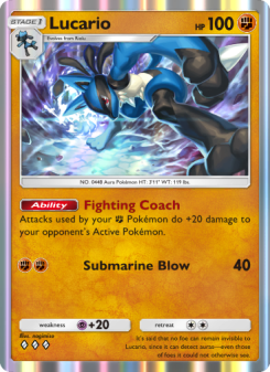 Lucario - pokemon TCG Card