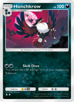 Honchkrow - pokemon TCG Card