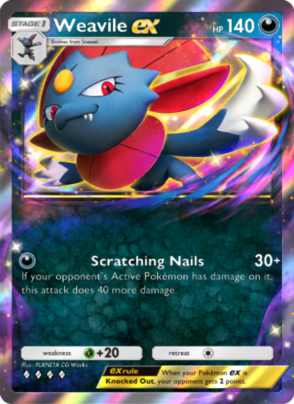 Weavile ex - Pokémon TCG Card