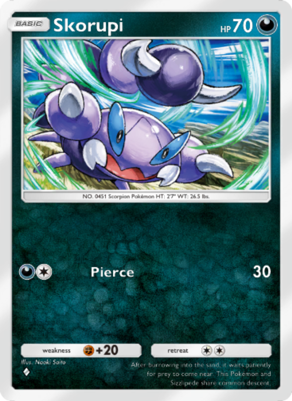 Skorupi - Pokémon TCG Card