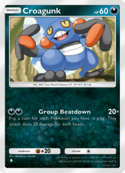 Croagunk - pokemon TCG Card