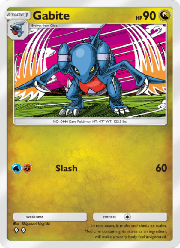 Gabite - Pokémon TCG Card