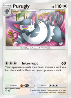 Purugly - pokemon TCG Card