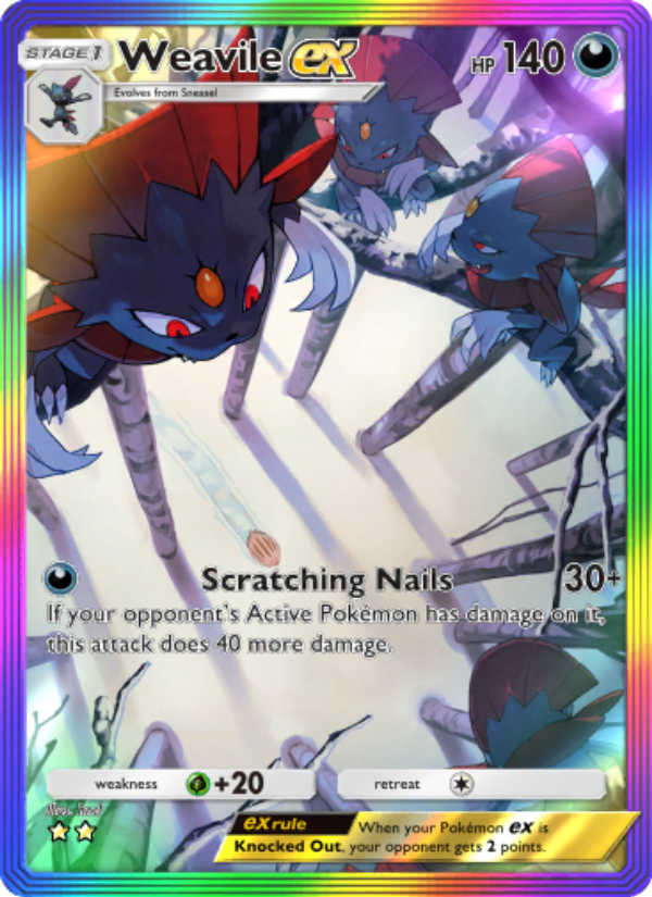 Weavile ex - Pokémon TCG Card
