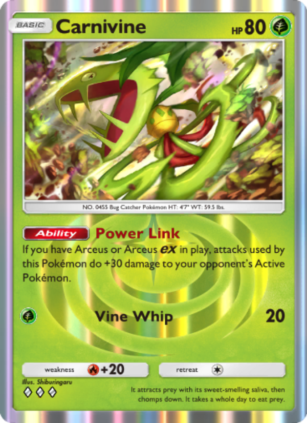 Carnivine - Pokémon TCG Card