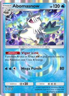Abomasnow - pokemon TCG Card