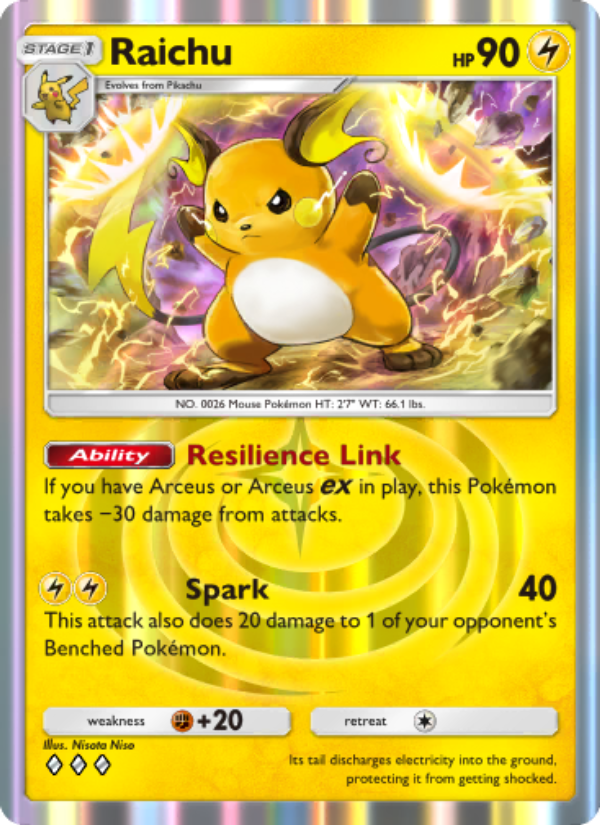 Raichu - Pokémon TCG Card