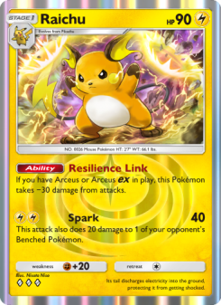 Raichu - pokemon TCG Card